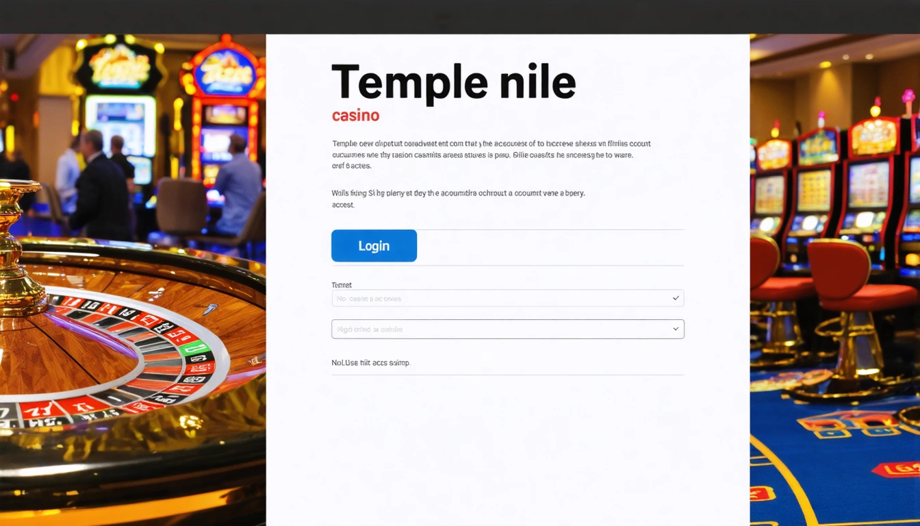 Temple nile casino login steps and account access help